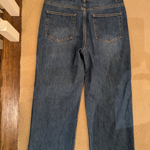 Zara Embelleshed Premiium Cropped Wide Leg Denim - Picture 5 of 5